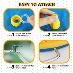 LANGRAY Piscine Gonflable Enfant Aire De Jeux, Garçons Filles Tapis De Jeu De Salon Pour 3 4 5 6 7 8 Ans Garçons Filles Dinosaure -Piscine Soldes Boutique 52488325 4