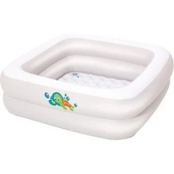 GUAZHUNIFR Baignoire Gonflable Carrée Pour Bébé 86 X 86 X 25 Cm Guazhuni (Blanc)