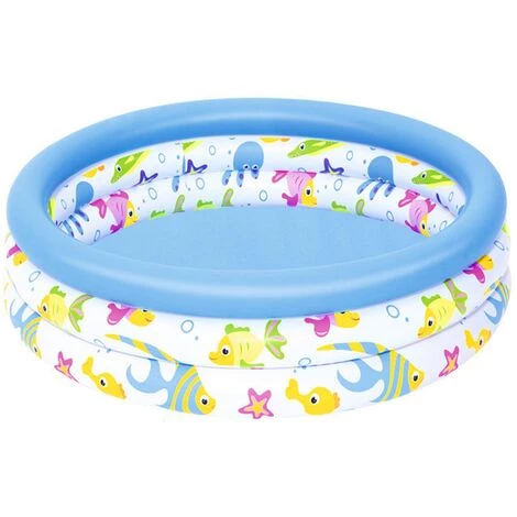 VERSAILLESFR Ocean Life Piscine Pour Enfant Piscine Gonflable Enfant Pataugeoire Bleue, 1.22*25cm -Versailles 3 VERSAILLESFR Ocean Life Piscine Pour Enfant Piscine Gonflable Enfant Pataugeoire Bleue, 1.22*25cm -Versailles