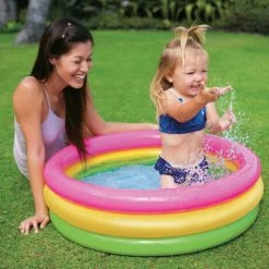 VERSAILLESFR Piscine Gonflable Jardin Piscine 51128 Piscine Gonflable Pataugeoire Ronde Arc En Ciel 3 Boudins 85 X 25 Cm -Versailles -Piscine Soldes Boutique 52530007 4
