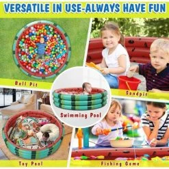 Benobby Kids Piscine Gonflable Pour Enfants, Très Grande Piscine Pour Bébé Summer Watermelon Kids Swimming Pools To Replace Backyard Pool Gonflable Water Pool For Kids Indoor Outdoor (49x12 '') -Piscine Soldes Boutique 52781506 5