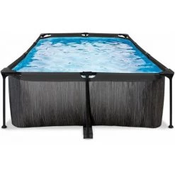 EXIT TOYS Piscine EXIT Black Wood 220x150x65cm Avec Pompe Filtrante - Noir - Noir -Piscine Soldes Boutique 52937040 3