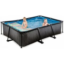 EXIT TOYS Piscine EXIT Black Wood 220x150x65cm Avec Pompe Filtrante - Noir - Noir -Piscine Soldes Boutique 52937040 5