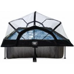 EXIT TOYS Piscine EXIT Black Wood 300x200x65cm Avec Pompe Filtrante Et Dôme - Noir - Noir -Piscine Soldes Boutique 52937059 5