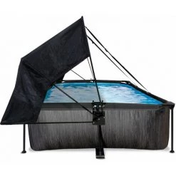 EXIT TOYS Piscine EXIT Black Wood 300x200x65cm Avec Pompe Filtrante Et Voile D'ombrage - Noir - Noir -Piscine Soldes Boutique 52937064 5