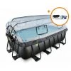 EXIT TOYS Piscine EXIT Black Leather 400x200x122cm Avec Pompe Filtrante à Sable Et Dôme Et Kit D'accessoires - Noir - Noir 1 EXIT TOYS Piscine EXIT Black Leather 400x200x122cm Avec Pompe Filtrante à Sable Et Dôme Et Kit D'accessoires - Noir - Noir -Piscine Soldes Boutique 52937112 1