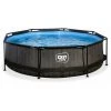 EXIT TOYS Piscine EXIT Black Wood ø300x76cm Avec Pompe Filtrante - Noir - Noir -Piscine Soldes Boutique 52937143 1