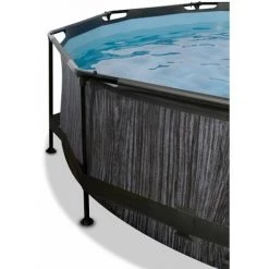 EXIT TOYS Piscine EXIT Black Wood ø300x76cm Avec Pompe Filtrante - Noir - Noir -Piscine Soldes Boutique 52937143 3