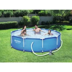 Bestway Steel Pro Piscine + Filtrep - Blauw -Piscine Soldes Boutique 53043517 5