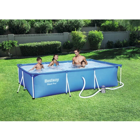 Bestway Steel Pro Piscine + Filtrep - Blauw 7 Bestway Steel Pro Piscine + Filtrep - Blauw – Image 5