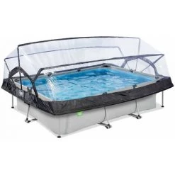 EXIT TOYS Piscine EXIT Soft Grey 300x200x65cm Avec Pompe Filtrante Et Dôme - Gris - Gris -Piscine Soldes Boutique 53096072 2