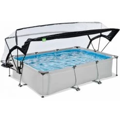 EXIT TOYS Piscine EXIT Soft Grey 300x200x65cm Avec Pompe Filtrante Et Dôme - Gris - Gris -Piscine Soldes Boutique 53096072 3