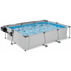 EXIT TOYS Piscine EXIT Soft Grey 300x200x65cm Avec Pompe Filtrante Et Dôme - Gris - Gris -Piscine Soldes Boutique 53096072 4