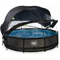 EXIT TOYS Piscine EXIT Black Wood ø360x76cm Avec Pompe Filtrante Et Dôme Et Voile D'ombrage - Noir - Noir 9 EXIT TOYS Piscine EXIT Black Wood ø360x76cm Avec Pompe Filtrante Et Dôme Et Voile D'ombrage - Noir - Noir -Piscine Soldes Boutique 53096073 3