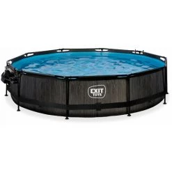EXIT TOYS Piscine EXIT Black Wood ø360x76cm Avec Pompe Filtrante Et Dôme Et Voile D'ombrage - Noir - Noir 11 EXIT TOYS Piscine EXIT Black Wood ø360x76cm Avec Pompe Filtrante Et Dôme Et Voile D'ombrage - Noir - Noir -Piscine Soldes Boutique 53096073 5