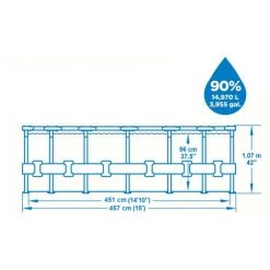 Piscine Hors-sol Tubulaire Bestway Steel Pro Max 457x107 Cm Épurateur à Cartouche De 3 028 L/H Bâche Et Échelle -Piscine Soldes Boutique 53282167 2