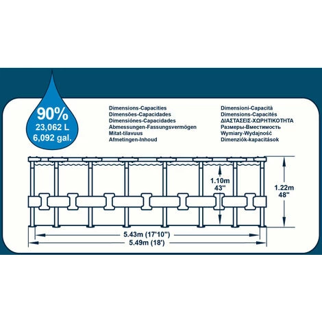 Piscine Hors Sol Tubulaire Bestway Power Steel Design Pierre Ø549x122 Cm Épurateur à Cartouche De 5.678 L/h Bâche, Échelle 4 Piscine Hors Sol Tubulaire Bestway Power Steel Design Pierre Ø549x122 Cm Épurateur à Cartouche De 5.678 L/h Bâche, Échelle – Image 2