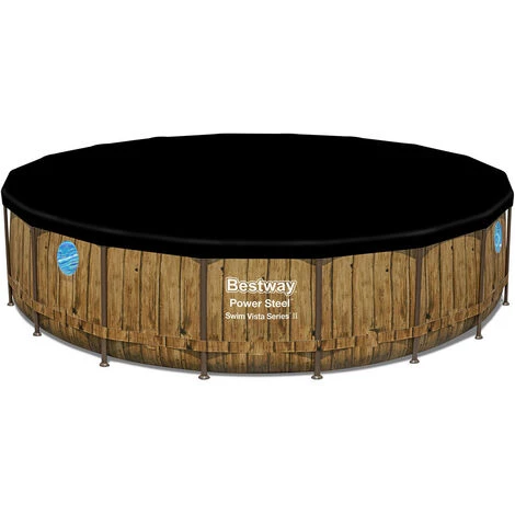 Piscine Hors Sol Tubulaire Bestway Power Steel Design Pierre Ø549x122 Cm Épurateur à Cartouche De 5.678 L/h Bâche, Échelle 5 Piscine Hors Sol Tubulaire Bestway Power Steel Design Pierre Ø549x122 Cm Épurateur à Cartouche De 5.678 L/h Bâche, Échelle – Image 3