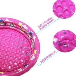 LIFCAUSAL Piscine, Piscine Gonflable, Piscine à Balles Pour Bébé, Piscine Pour Enfants à 3 Anneaux, 48 "X12", (rose) -Piscine Soldes Boutique 53285258 5