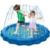 LIFCAUSAL Splash Pad Gonflable Arroseur Tapis De Jeu Pour Enfants à L'extérieur Des Jouets, 68" Saupoudrer Et Splash Tapis De Jeu Kiddie Bébé Tout-Petits Natation Pataugeoire Pour L'apprentissage De L'Eau Jouets Cadeaux Pour Les 3-12 Ans