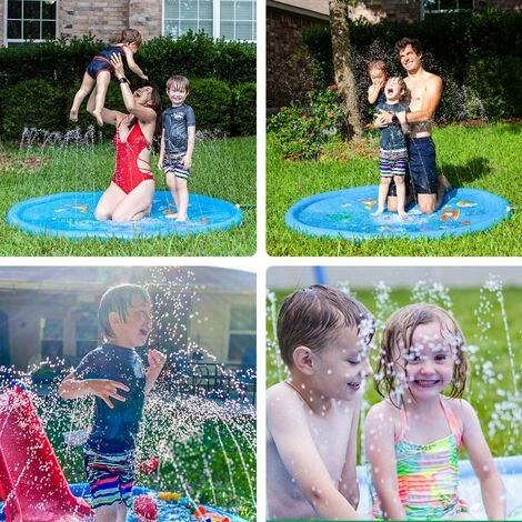 LIFCAUSAL Splash Pad Gonflable Arroseur Tapis De Jeu Pour Enfants à L'extérieur Des Jouets, 68" Saupoudrer Et Splash Tapis De Jeu Kiddie Bébé Tout-Petits Natation Pataugeoire Pour L'apprentissage De L'Eau Jouets Cadeaux Pour Les 3-12 Ans 7 LIFCAUSAL Splash Pad Gonflable Arroseur Tapis De Jeu Pour Enfants à L'extérieur Des Jouets, 68" Saupoudrer Et Splash Tapis De Jeu Kiddie Bébé Tout-Petits Natation Pataugeoire Pour L'apprentissage De L'Eau Jouets Cadeaux Pour Les 3-12 Ans – Image 5