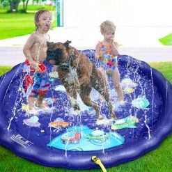 MERKMAK Tampon De Pulverisation D'Eau Gonflable En Pvc 170Cm Tampon De Pulverisation D'Eau De Piscine Pour Enfants Adapte A 4-6 Personnes, Jouets Aquatiques D'Ete Pour Enfants -Piscine Soldes Boutique 53455986 5