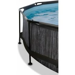 EXIT TOYS Piscine EXIT Black Wood ø360x76cm Avec Pompe Filtrante Et Dôme - Noir - Noir -Piscine Soldes Boutique 53467608 5