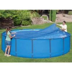 Bestway Couverture Solaire De Piscine Ronde 462 Cm Bleu - Bleu -Piscine Soldes Boutique 53653564 5