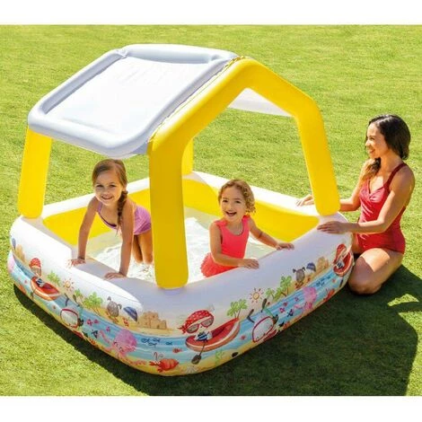 INTEX Piscinette Pare Soleil 157x157 - Jaune 4 INTEX Piscinette Pare Soleil 157x157 - Jaune – Image 2