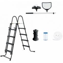 Piscine Tubulaire Teck ø 4,88x1,22m SUMMER WAVES 8 Piscine Tubulaire Teck ø 4,88x1,22m SUMMER WAVES -Piscine Soldes Boutique 53776499 3