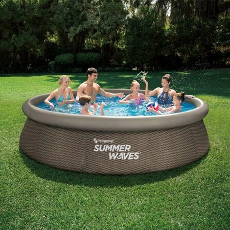 SUMMERWAVES Piscine Autostable Aspect Tressé ø 3,66m X76cm SUMMER WAVES 3 SUMMERWAVES Piscine Autostable Aspect Tressé ø 3,66m X76cm SUMMER WAVES