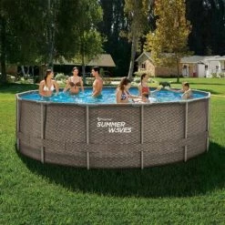Piscine Tubulaire Rattan ø 4,57x1,22m SUMMER WAVES