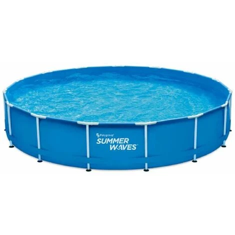 SUMMERWAVES Piscine Tubulaire Bleu ø 4,57m X84cm Summer Waves 4 SUMMERWAVES Piscine Tubulaire Bleu ø 4,57m X84cm Summer Waves – Image 2