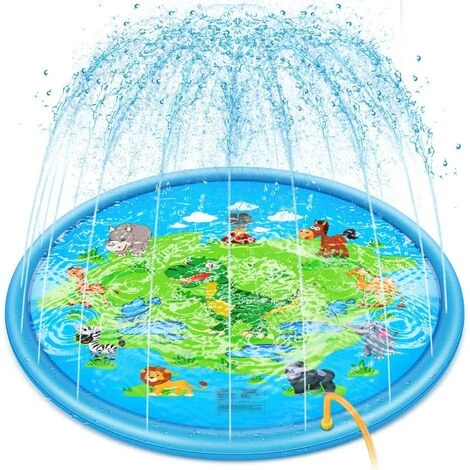SUPERMARKET Tapis Enfant De Jet D'eau, Tapis De Piscine à Jet D'eau De 170 Cm Avec Motif De Dinosaure, Jeux Et Jouets D'extérieur Gonflables En PVC Durable, Tapis De Jeu Splash Water Splash,Superma 3 SUPERMARKET Tapis Enfant De Jet D'eau, Tapis De Piscine à Jet D'eau De 170 Cm Avec Motif De Dinosaure, Jeux Et Jouets D'extérieur Gonflables En PVC Durable, Tapis De Jeu Splash Water Splash,Superma