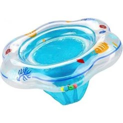 SUPERMARKET Bouée Bébé Piscine Siège Gonflable Flotteur Apprentissage Natation Avec Les Poignées Ajustement Les Bébés 6 Mois à 3 Ans ,Superma,Bleu,1 Pièce,52cm