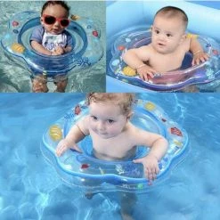 SUPERMARKET Bouée Bébé Piscine Siège Gonflable Flotteur Apprentissage Natation Avec Les Poignées Ajustement Les Bébés 6 Mois à 3 Ans ,Superma,Bleu,1 Pièce,52cm -Piscine Soldes Boutique 54049829 3