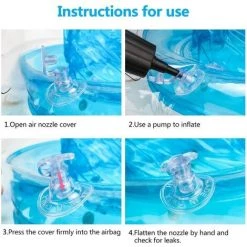 SUPERMARKET Bouée Bébé Piscine Siège Gonflable Flotteur Apprentissage Natation Avec Les Poignées Ajustement Les Bébés 6 Mois à 3 Ans ,Superma,Bleu,1 Pièce,52cm -Piscine Soldes Boutique 54049829 4