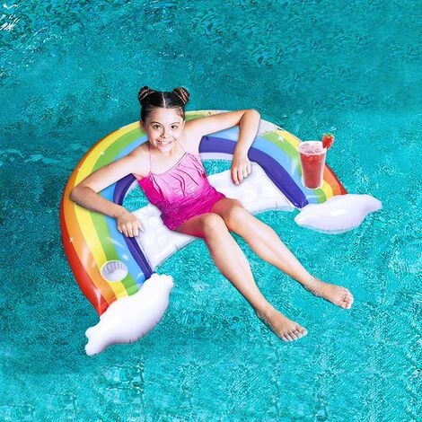 SUPERMARKET Flottantes Hamac Arc-en-Ciel, Flotteur Gonflable Avec Porte-gobelets, Hamac Gonflable Piscine Hamacs D'eau, Lit Flottant Gonflable Flotteur Bouée Piscine Pour Piscine Plage Enfant Adulte,Superma,1 Pièce 3 SUPERMARKET Flottantes Hamac Arc-en-Ciel, Flotteur Gonflable Avec Porte-gobelets, Hamac Gonflable Piscine Hamacs D'eau, Lit Flottant Gonflable Flotteur Bouée Piscine Pour Piscine Plage Enfant Adulte,Superma,1 Pièce