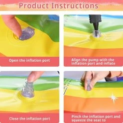 SUPERMARKET Flottantes Hamac Arc-en-Ciel, Flotteur Gonflable Avec Porte-gobelets, Hamac Gonflable Piscine Hamacs D'eau, Lit Flottant Gonflable Flotteur Bouée Piscine Pour Piscine Plage Enfant Adulte,Superma,1 Pièce 10 SUPERMARKET Flottantes Hamac Arc-en-Ciel, Flotteur Gonflable Avec Porte-gobelets, Hamac Gonflable Piscine Hamacs D'eau, Lit Flottant Gonflable Flotteur Bouée Piscine Pour Piscine Plage Enfant Adulte,Superma,1 Pièce -Piscine Soldes Boutique 54049831 4