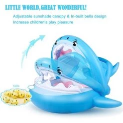 SUPERMARKET Bébé Siège De Piscine Requin Bague De Natation Flottante, Bouée Piscine Gonflable Pour Enfants Avec Réglable Auvent Gonflable Pour Bébé De 6-36 Mois,Superma,bleu,une Pièce 10 SUPERMARKET Bébé Siège De Piscine Requin Bague De Natation Flottante, Bouée Piscine Gonflable Pour Enfants Avec Réglable Auvent Gonflable Pour Bébé De 6-36 Mois,Superma,bleu,une Pièce -Piscine Soldes Boutique 54049960 4
