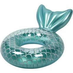 SUPERMARKET Bouée Gonflable Sirène Pour Piscine Gonflable - Décoration Estivale Pour La Plage Et L'eau - Jouets Pour Enfants,90cm,Superma,1 Pièce,vert -Piscine Soldes Boutique 54053457 4