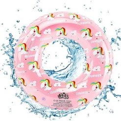 SUPERMARKET Anneau De Natation à Licorne Bouée Gonflable Flotteur Pour Enfants De 5 à 9 Ans D'été De Plage Anneau De Natation Flottante Anneau Bouée Ronde Piscine Flotteur Eau Jouet Pour Enfant, Diamètre 70 Cm,Superma,1 Pièce,rose