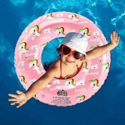 SUPERMARKET Anneau De Natation à Licorne Bouée Gonflable Flotteur Pour Enfants De 5 à 9 Ans D'été De Plage Anneau De Natation Flottante Anneau Bouée Ronde Piscine Flotteur Eau Jouet Pour Enfant, Diamètre 70 Cm,Superma,1 Pièce,rose -Piscine Soldes Boutique 54053479 3