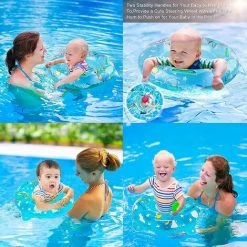 SUPERMARKET Flotteur De Piscine Pour Bébé Enfants, Bébé Siège De Piscine Bébé Flotteur Bague, Cartoon Anneau De Natation, Conception à Double Poignée, Convient Aux Enfants Âgés De 6 Mois à 36 Mois,Superma,bleu,1 Pièces -Piscine Soldes Boutique 54053480 3
