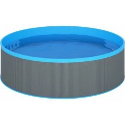 Hommoo Piscine Avec Ecumoire Suspendue Et Pompe 350x90 Cm Gris 9 Hommoo Piscine Avec Ecumoire Suspendue Et Pompe 350x90 Cm Gris -Piscine Soldes Boutique 54059500 3