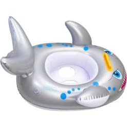 SUPERMARKET Anneaux De Natation Shark Anneau De Natation Bébé Piscine Flotteur Jouet Dessin Animé Poisson Gonflable Anneau De Natation été Piscine Bague Flottante Pour Enfants De 1 à 3 Ans,Superma,gris,1 Pièce -Piscine Soldes Boutique 54079291 3
