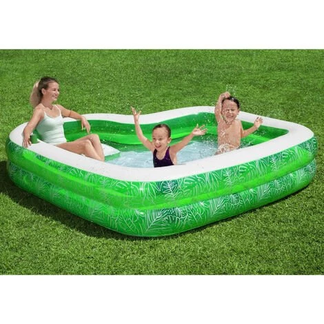 Bestway Piscine Avec Siège Tropical Paradise 231x231x51 Cm 3 Bestway Piscine Avec Siège Tropical Paradise 231x231x51 Cm