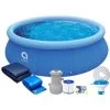 VIKING SPORTS Piscine Hors-Sol Autoportante - Gonflable - 244 X 63 Cm - Avec Pompe - Ensemble Complet -Piscine Soldes Boutique 54331704 1