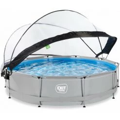 EXIT TOYS Piscine EXIT Soft Grey ø360x76cm Avec Pompe Filtrante Et Dôme - Gris - Gris -Piscine Soldes Boutique 54334128 3