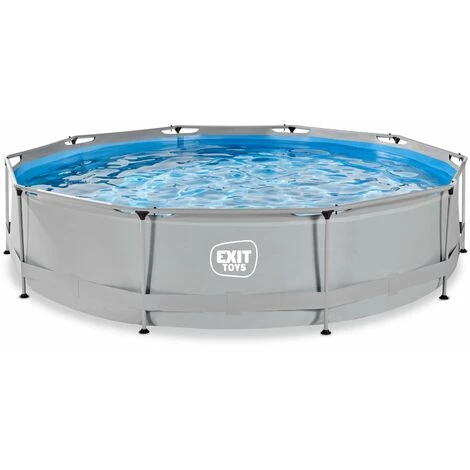 EXIT TOYS Piscine EXIT Soft Grey ø360x76cm Avec Pompe Filtrante - Gris - Gris 3 EXIT TOYS Piscine EXIT Soft Grey ø360x76cm Avec Pompe Filtrante - Gris - Gris